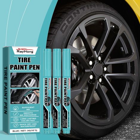 Blauer Autoreifen-Farbstift, mehrfarbige Reifenfarbe, lichtecht, DIY-Ölmarker -- 3 g (1 g 3) -- DE (1/5)