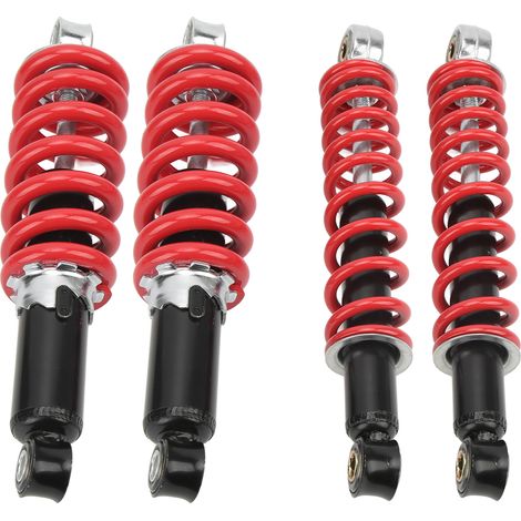 amortisseurs de suspension avant et arrière réglables de 250 mm pour motos tout-terrain, quads et karts de 50 à 125 cm3