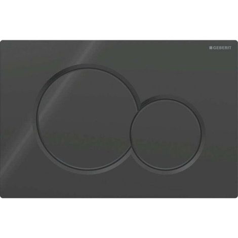 Plaque de déclenchement WC - ZOR® - Sigma01 - Rinçage double touche - Noir foncé RAL 9005 - 24.6x16.4 cm (1/5)