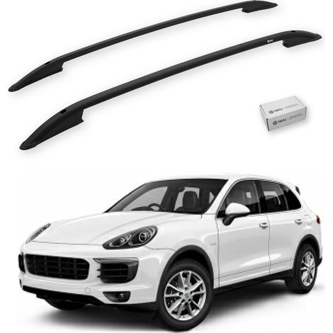 TURTLE kompatibel mit Porsche Cayenne (92A-E2) 2011-2017 Dachreling Crown Schwarz (1/5)