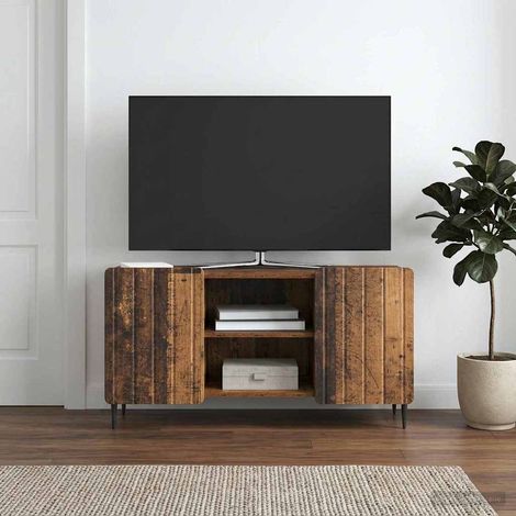 TV-Schränk Altholz 102 x 34,5 x 52 cm Holzwerkstoff (1/5)