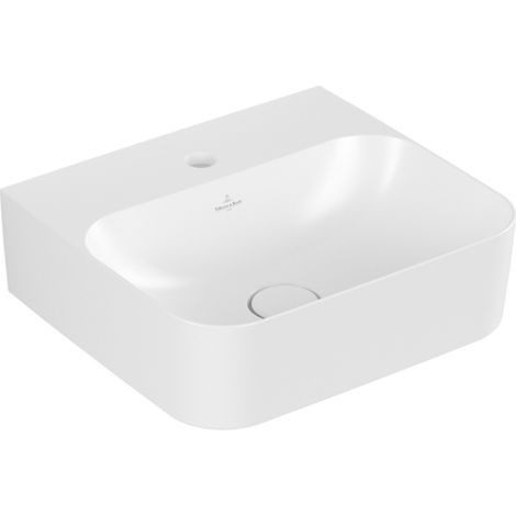 Lavabo rectangulaire VB Finion 430 x 390 mm, 1 HL, sans trop-plein. Blanc pierre cplus (1/3)