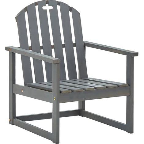 Maison Exclusive - Garten-Armlehnstühle 2 Stk. Grau Massivholz Ak (1/5)