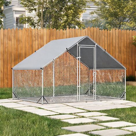 SunJet Poulailler, abri pour poules, Enclos acier galvanisé 6 m² - Réf. V2S2HLD5RHR6 (1/5)