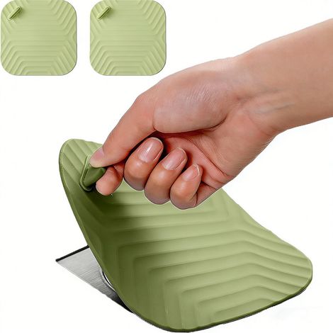 Bouchon de Vidange de Douche - Couvercle de Drain Carré en Silicone pour Salle de Bain et Cuisine, Bouchon Évier Universel, Anti-Odeur Vert 2 Pièces (1/4)