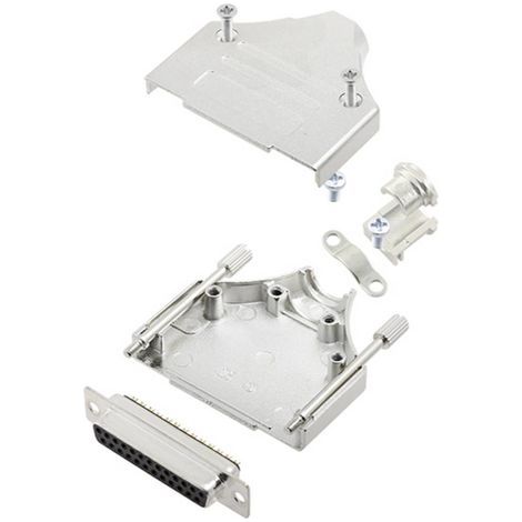 TRU COMPONENTS TCMHDM25DBSK 7708584 Kit embase SUB-D femelle 180 ° Nombre de pôles: 25 fût à souder (1/2)