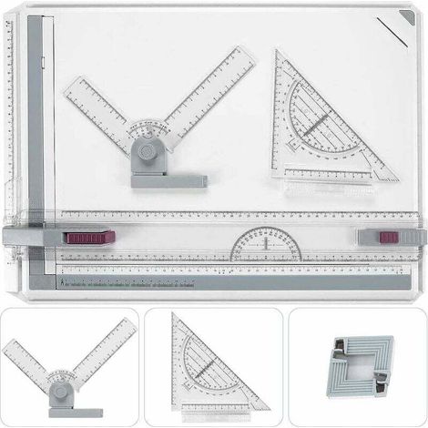 Planche à dessin A3, planche à dessin DIN A3 avec mouvement parallèle, angle réglable pour un travail professionnel