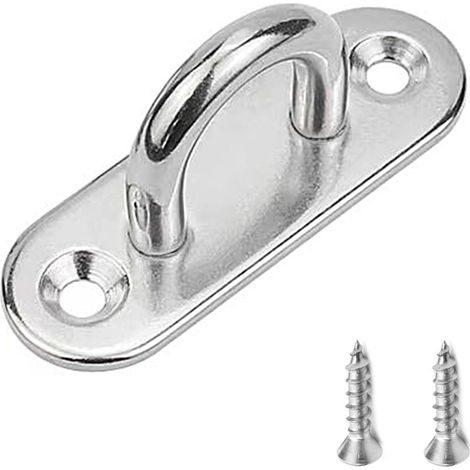 2 Plaques D'Oeil Acier Inoxydable SUS316 Heavy Duty Fixation Murale Bateau Kayak (1/5)