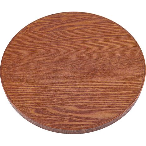 Plateau de service rond en bois naturel, assiette en bois pour thé, nourriture, eau et boissons, 30 cm (1/5)