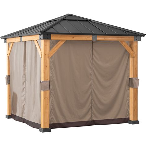 Tenda per gazebo in legno cedro 273cm x 273cm