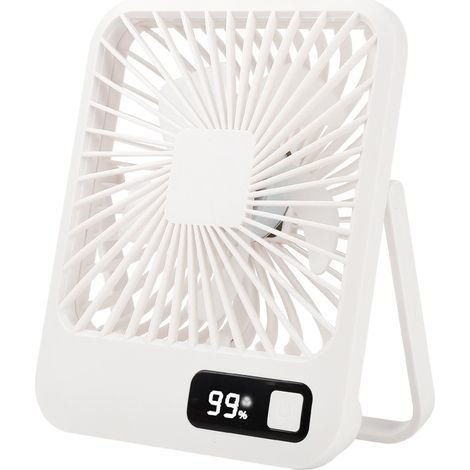 Ventilateur de table portable rechargeable avec affichage numérique (1/5)