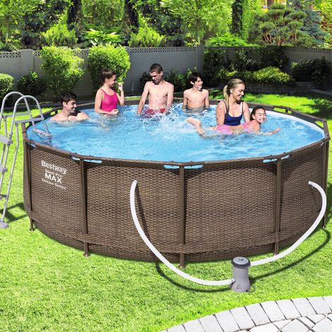 Bestway Swimming Schwimmbad Frame Pool Power Steel™ Set Ø366x100cm (1/5)
