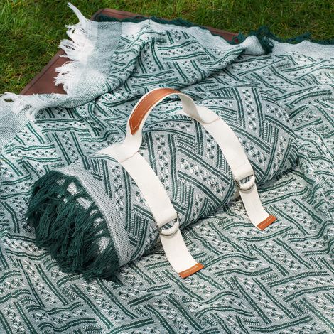 Manta de picnic impermeable para exteriores de 180 x 180 cm, tapete de playa plegable 2 en 1 a prueba de arena, para acampar, césped y parques (verde)
