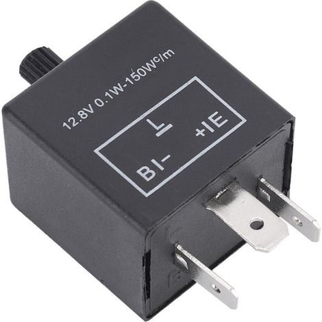 Relais de Clignotant LED Universel 12.8V 3 Broches LED réglable Relais de Clignotant de Voiture. (1/4)