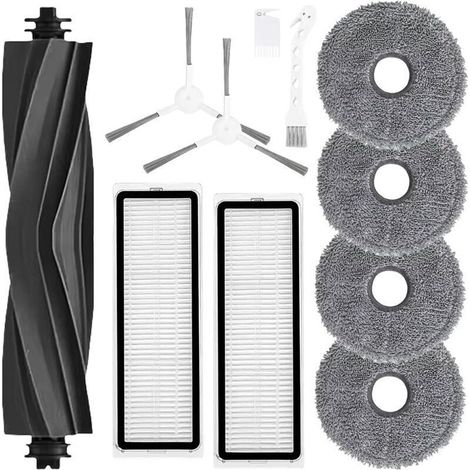 Kit d'Accessoires de Rechange Compatible Avec Dreame Bot L10 Prime/Pro Aspirateur Robot, Brosse en Caoutchouc, Filtre HEPA, Brosse Latérale, Chiffon (1/4)