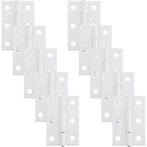 Cerniere per mobili in ferro e legno, 5,1 cm x 3,4 cm, confezione da 10 (1/5)