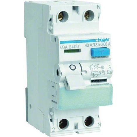 Hager CDA240D CDA240D Fehlerstrom-Schutzschalter 1phasig 2polig 40 A 0.03 A (1/5)