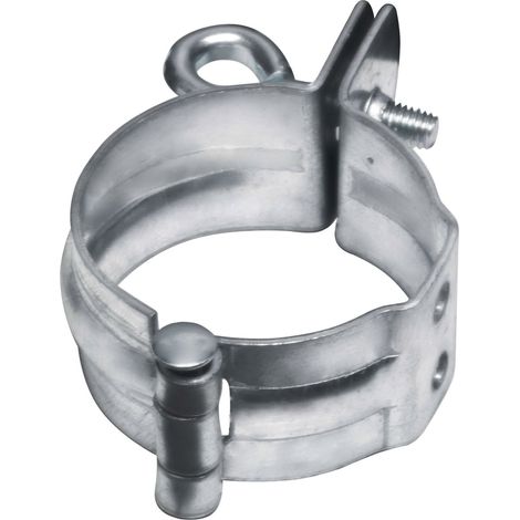 INEFA Rohrschelle für Schraubmontage, PVC Stahl kunststoffbeschichtet, Fallrohr Befestigung, Dachrinnenzubehör - DN75 / 75mm, 1 Stück, Grau