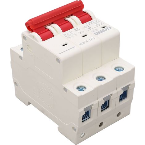 DC-Miniatur-Leistungsschalter für Solar-PV-Systeme, 3-polig, 20 A, DIN-Schienenmontage, 6000 A segmentierte Kapazität, DC 750 V, DZ47s 63Z C20 (1/5)