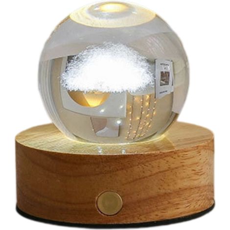 Veilleuse boule de cristal neuve-Toucher trois couleurs-gradation progressive-Cadeaux de Noël adaptés aux enfants (1/5)