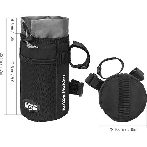 Porte-bouteille d'eau de vélo, sac isolé pour guidon de vélo, rangement de boissons/boissons, sacoche isotherme pour moto, poussette de bébé (1/5)
