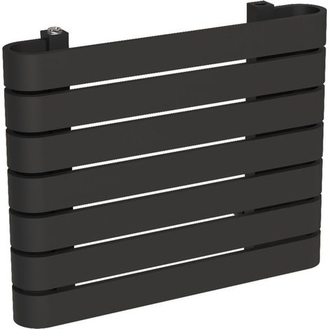 Radiateur Eau Chaude Lames Horizontales LEMINA en acier noir mat 1/2' NOYON ET THIEBAULT 50x60 cm - 426 Watt (1/3)
