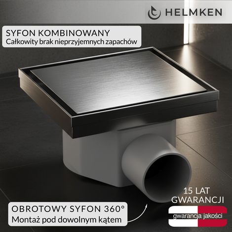 Helmken 37400001 Punktablauf, 150 x 150 mm, Chrom (1/5)