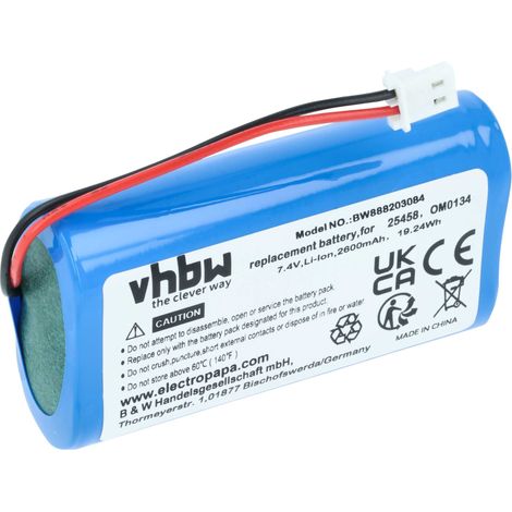 vhbw Akku Ersatz für SurgiTel 25458, OM0134 für Medizintechnik (2600mAh, 7,4V, Li-Ion)