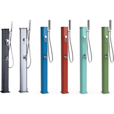 Formidra – Douche solaire 20L en aluminium – Rince pieds inclus – Installation facile – Capacité jusqu'à 60°C – Écologique et moderne