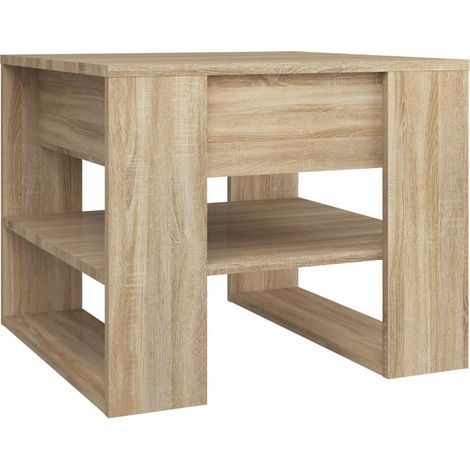 Maison Exclusive - Couchtisch Sonoma-Eiche 55,5x55x45 cm Holzwerk