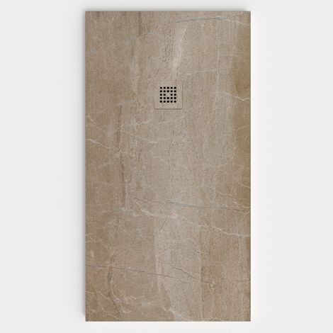 VAROBATH - Receveur de douche 3D 100x140 - Modèle AREIA effet ciment (1/5)