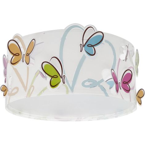 Plafonnier enfant Papillons, Lustre chambre Enfant, Lampe de Plafond, 62146, E27 (1/5)