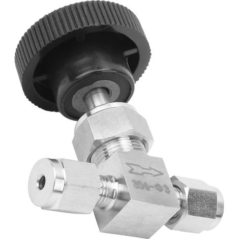 Vanne en acier inoxydable 304, vanne à pointeau bidirectionnelle haute pression pour la régulation du débit d'eau, de gaz, d'huile et autres liquides, Ф3 (1/5)