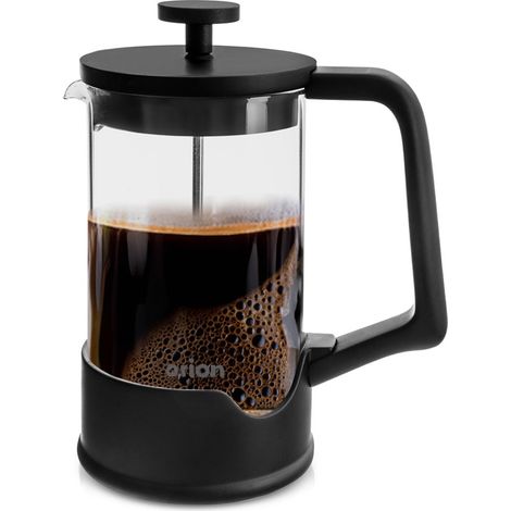 Caffettiera a pistone per caffe e te vetro nero 650 ml