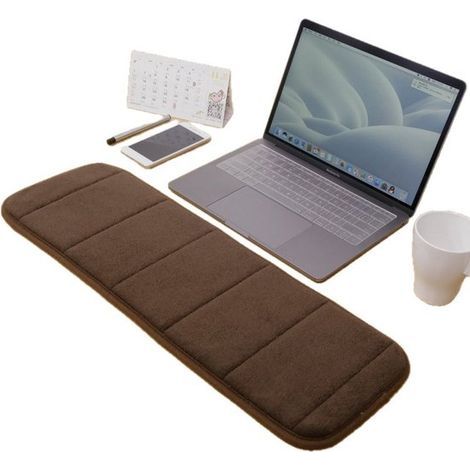 Longziming - Coussin de coude pour clavier - Tapis de coude en mousse à mémoire de forme - 60 x 20 cm - Coussin de coude doux - Mousse corail douce avec coton à mémoire de forme - Confort ergonomique (1/5)