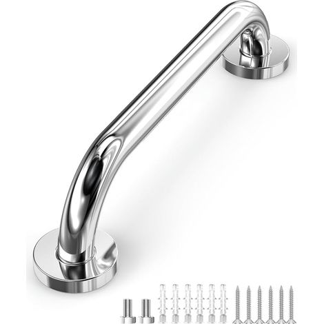 Barres d'Appui WC en Acier Inoxydable Chromé de 30 cm Salle de Bain, Poignée Douche Bain (1/5)