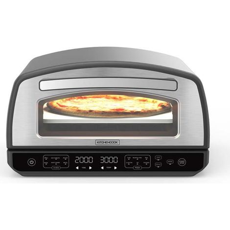 Multifunktions-Pizzaofen - KITCHENCOOK - Leistung 2000W - Einstellbares Thermostat bis 450°C (1/5)