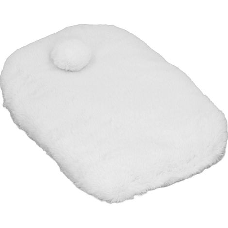 Tapis en peluche doux et chaud pour animaux de compagnie, idéal pour les chiens et les chats. Grand tapis de sécurité pour dormir, se détendre et jouer. Blanc, taille S. (1/5)