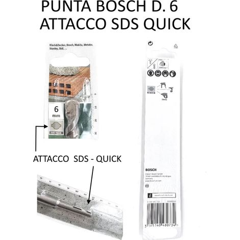 PUNTA BOSCH D.6 CON ATTACCO SDS QUICK -OFFERTA (1/2)