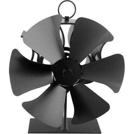 Ventilador para chimenea, ventilador eléctrico sin estufa, ventilador silencioso para chimenea, ventilador para chimenea de 6 aspas, ventilador de distribución de calor para estufa de leña, estufa de  (1/5)
