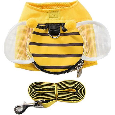 Hundeleine mit Zugseil für 1 Set Hundeweste und Geschirr Gelb (1/5)