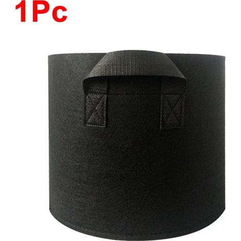 (1 sac de culture noir, 10 gallons, 40 x 30 cm) pour légumes/fleurs/plantes, en tissu non tissé épais avec poignées et aération (1/4)