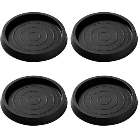4 Pièces 6.4cm Patin Rond Antidérapant en Caoutchouc, Bed Sofa Wheel Anti-Slip Pad, Pied en Caoutchouc Pad, pour Lit Armoire Canapé Chaise Table, Noir
