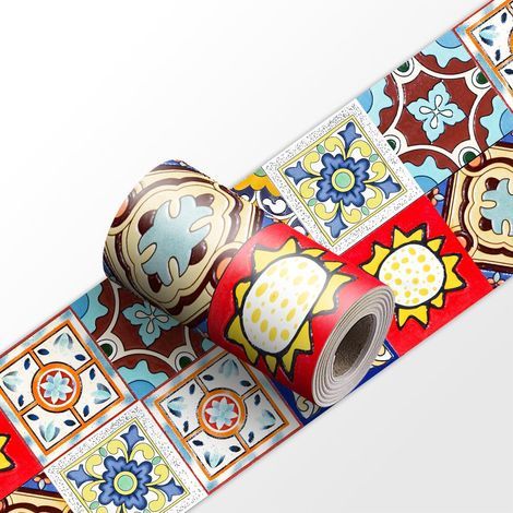 Bordüre YX188, 20 cm x 240 cm, selbstklebende Tapete für die Innendekoration, einfach anzubringen (1/5)