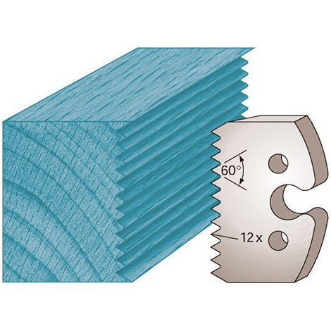 Diamwood – Jeu de 2 fers profilés Ht. 50 x 5,5 mm – Enture multiple 4 mm M203 – Compatible porte-outils toupie – Acier SP haute qualité