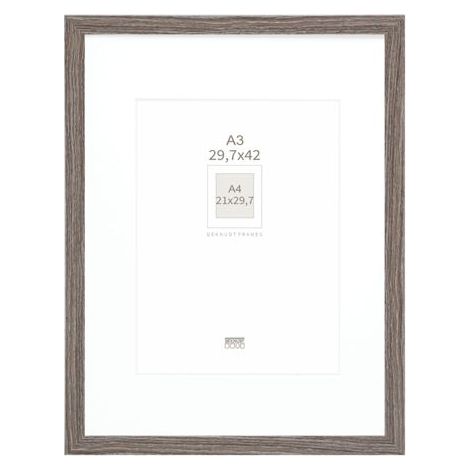 Deknudt S66KH3 P1 DIN A3 29,7x42 Holz grau mit Passepartout