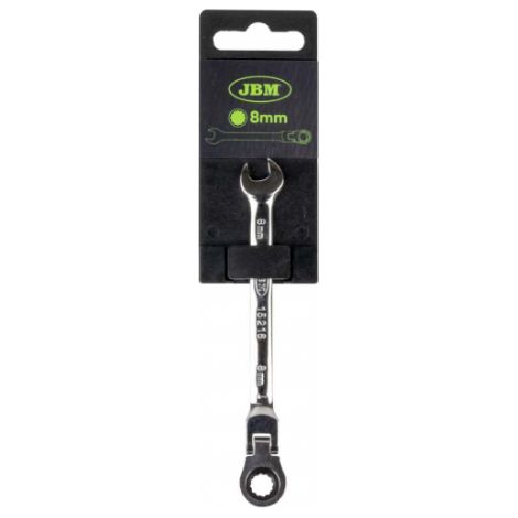 LLAVE COMBINADA ARTICULADA CON TRINQUETE 14MM - ACABADO BRILLANTE JBM 15220