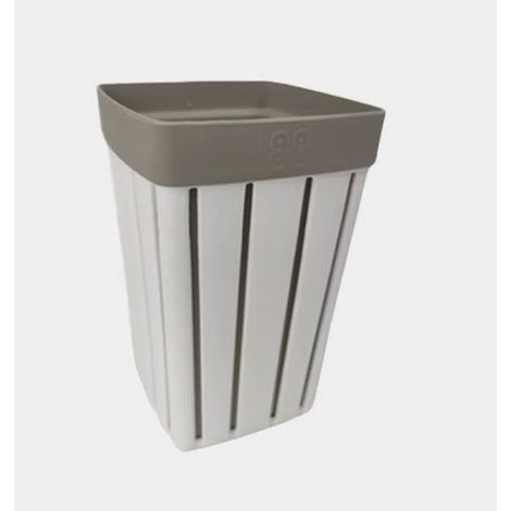 Portaspazzolino Bicchiere Doga Accessorio Bagno Bianco 7,5 x 7,5 x 12 cm (1/2)