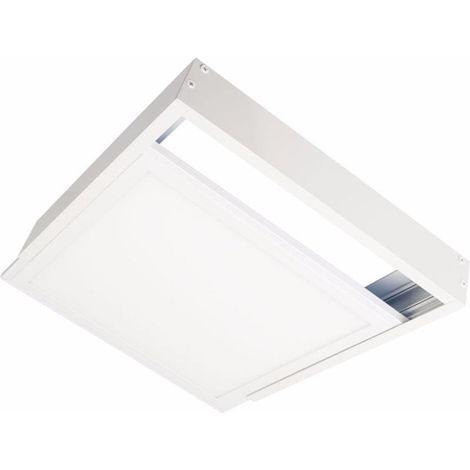 Silamp – Kit en saillie blanc pour panneau LED 60x60 slim – Support moderne pour plafond non démontable – Indice de protection IP20