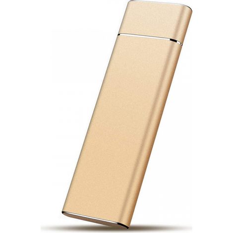 AIPERQ Hard Drive Enclosure, M.2 NGFF USB C SSD Enclosure USB3.0 5Gbps High Speed Transfer USB 3.1 10Gbps Type C Metal External Hard Drive Case for Win 7 10 for iOS(gold) (1/5)